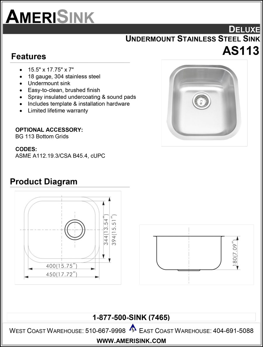 Update Your Kitchen or Bath With One Of Our Standard or Custom Sinks